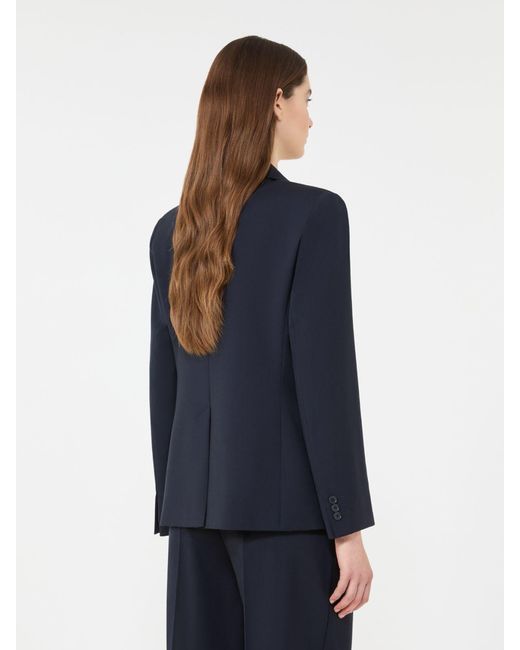 Max Mara Blue Stretch Wool Blazer