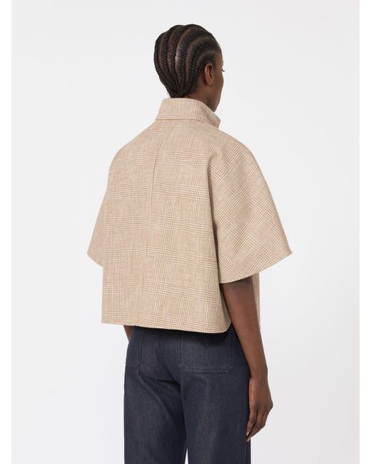 Max Mara Natural Patterned Cotton Cloak