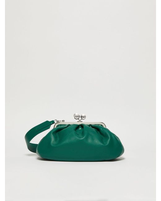 Max Mara Green Medium Pasticcino Bag In Nappa Leather