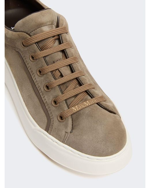 Max Mara White Suede Sneakers