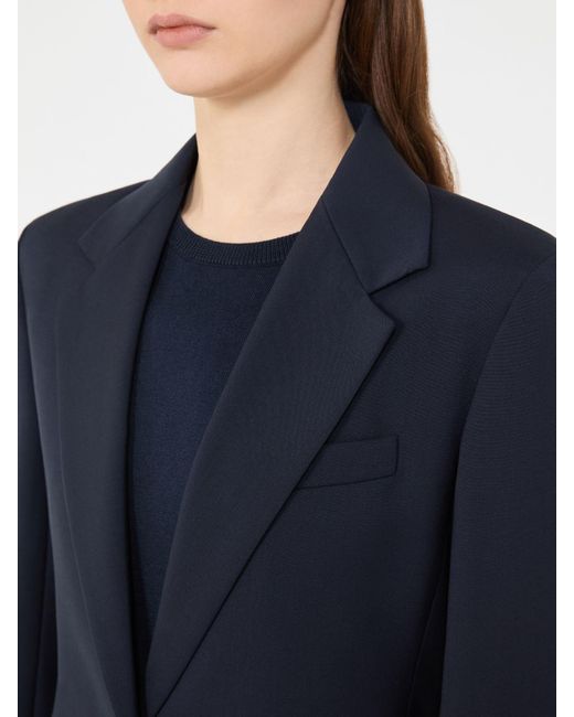 Max Mara Blue Stretch Wool Blazer