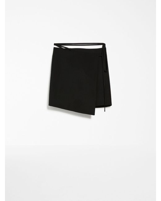 Max Mara Mini Wrap Skirt in Black | Lyst