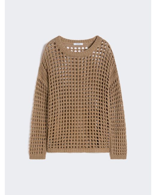 Jersey De Malla De Algodón Max Mara de color Natural