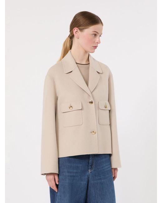 Max Mara Natural Double Wool Drap Jacket