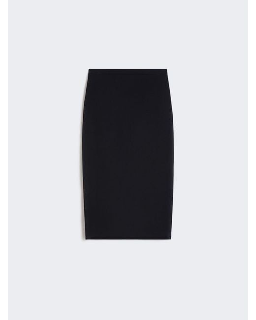 Max Mara Black Woollen Cloth Pencil Skirt