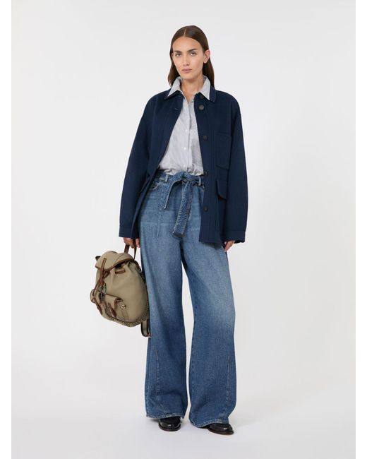 Max Mara Blue Double Wool Jacket