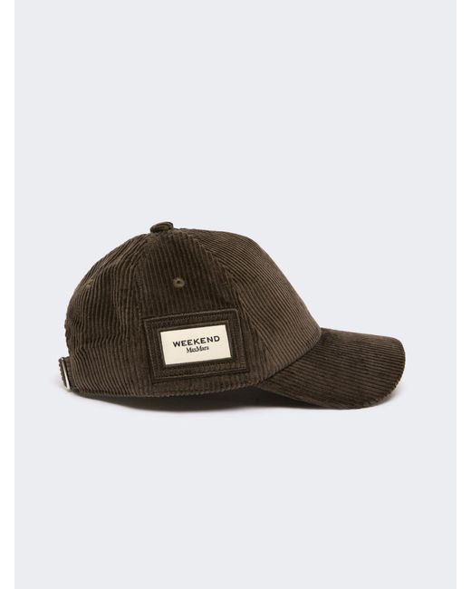 Max Mara Brown Velvet Baseball Cap