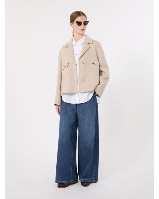 Max Mara Natural Double Wool Drap Jacket