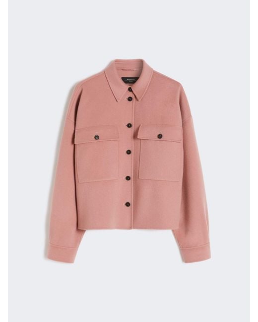 Max Mara Pink Double-Faced Wool-Blend Jacket