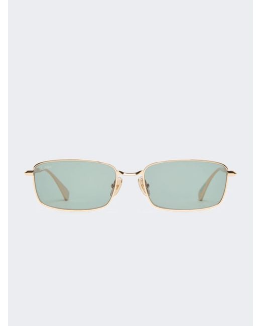 Max Mara Green Rectangular Sunglasses