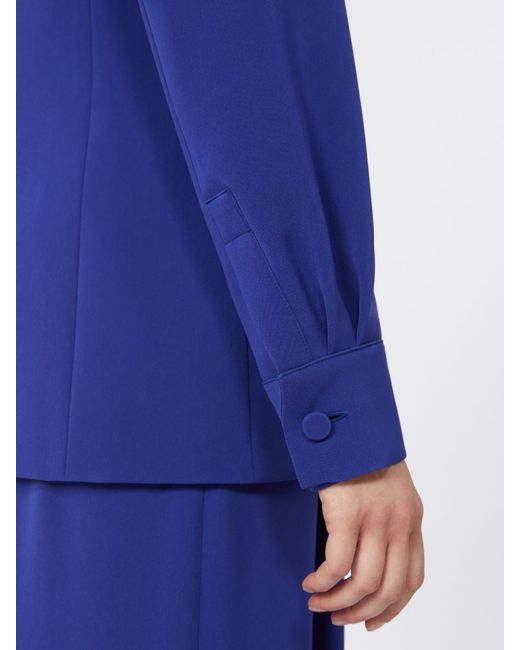 Max Mara Blue Lightweight Cady Jacket