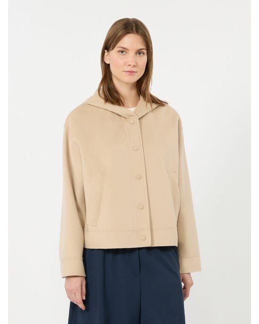 Max Mara Natural Double Wool Hooded Jacket
