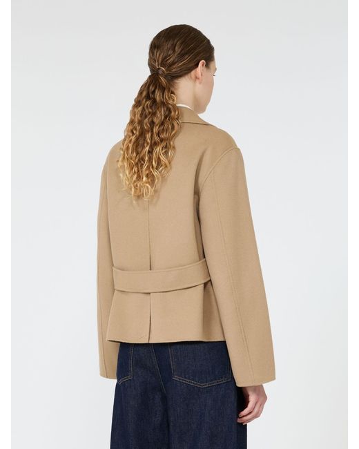 Max Mara Natural Double Wool Cropped Jacket