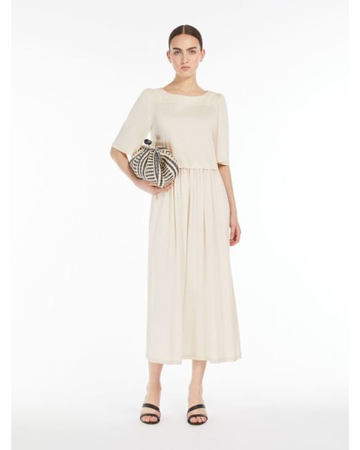 Max Mara White Cotton Jersey Dress