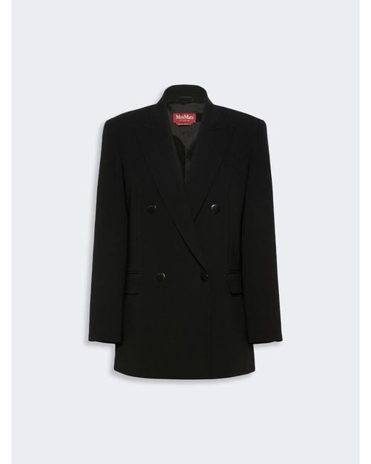 Max Mara Black Double-Breasted Cady Jacket