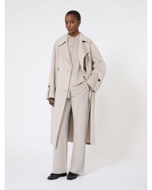 Max Mara White Wool And Cashmere Cardigan