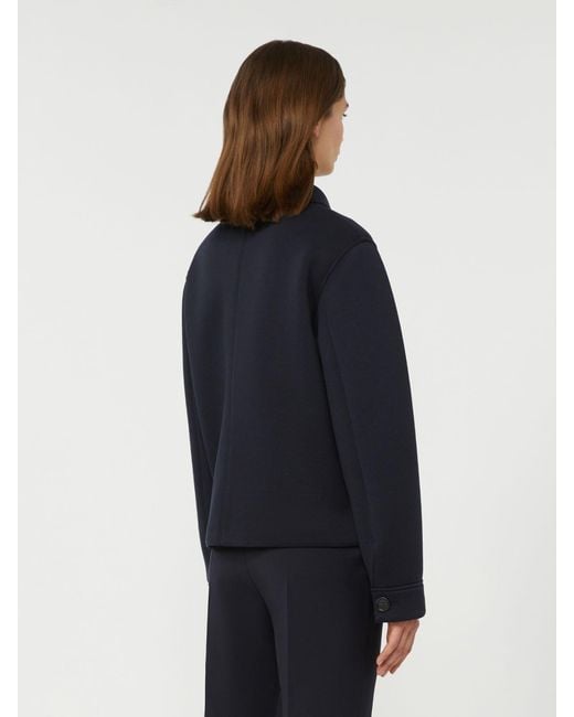 Max Mara Blue Technical Jersey Jacket