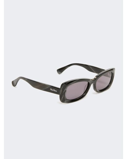 Max Mara Gray Rectangular Sunglasses