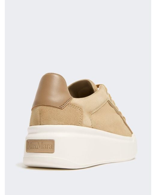 Max Mara White Suede Sneakers
