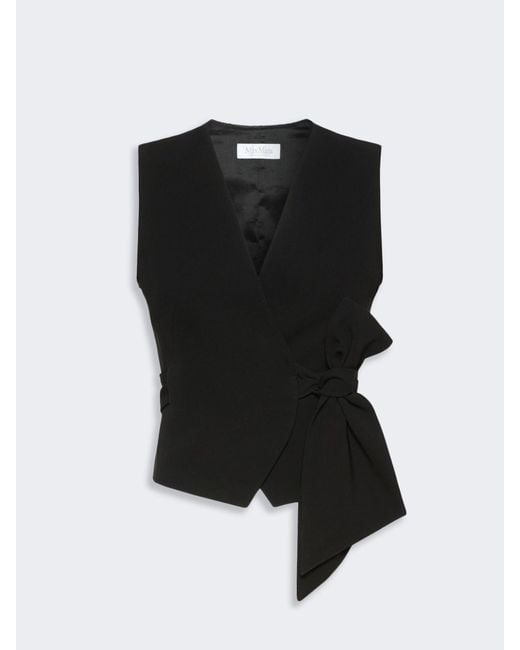 Chaleco Cropped De Cady Compacto Max Mara de color Black