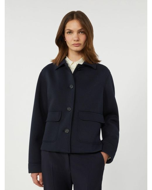Max Mara Blue Technical Jersey Jacket
