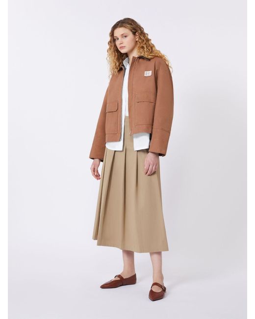 Max Mara Brown Cotton Canvas Jacket