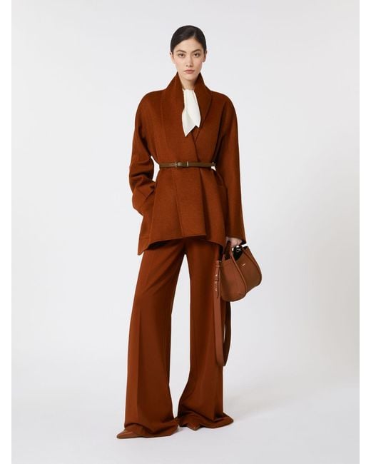 Max Mara Brown Camel Robe-Style Jacket