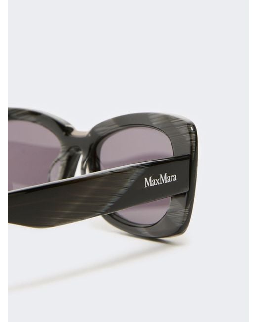Max Mara Gray Rectangular Sunglasses