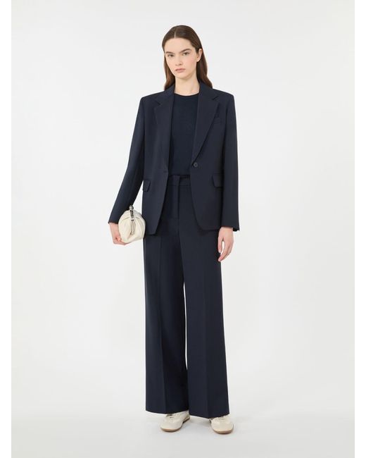 Max Mara Blue Stretch Wool Blazer