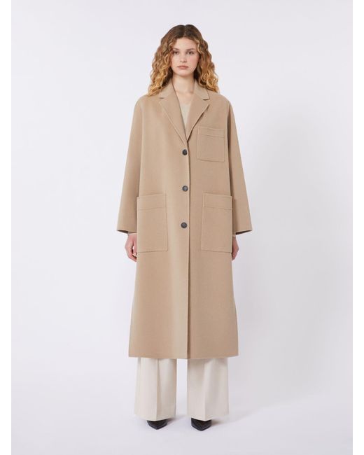 Max Mara Natural Double-Faced Wool-Blend Coat