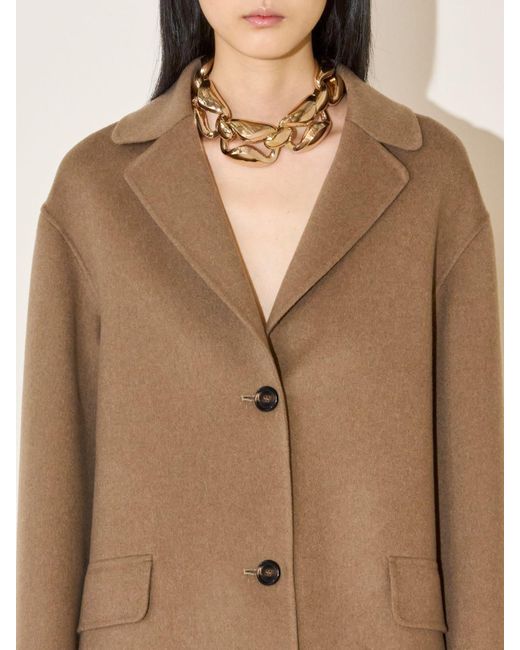 Max Mara Brown Single-Breasted Double-Faced Wool Jacket