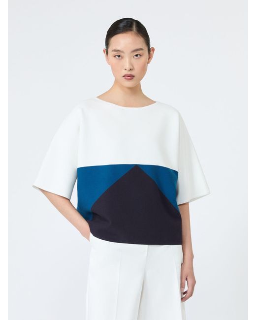 Pull Doux En Viscose Stretch Max Mara en coloris Blue