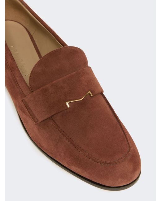 Max Mara Brown Suede Moccasins