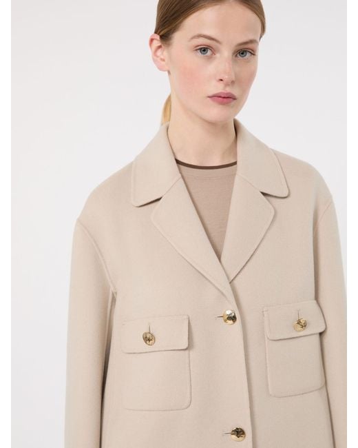 Max Mara Natural Double Wool Drap Jacket