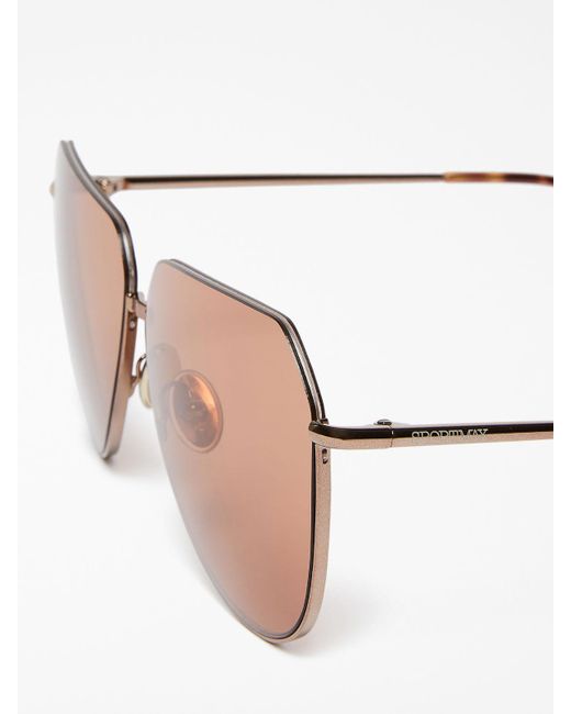 Max Mara Aviator Sunglasses in Natural | Lyst