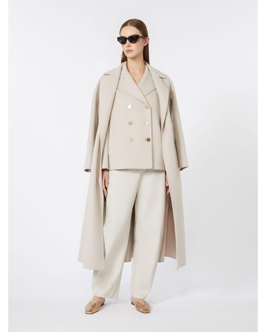Max Mara Natural Wool Robe Coat
