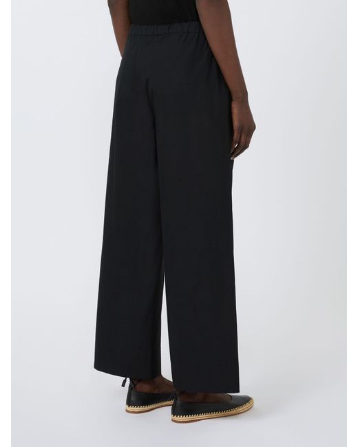 Max Mara Black Cotton Drawstring Trousers
