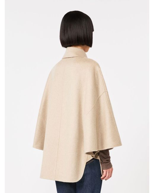 Max Mara Natural Double-Breasted Cape