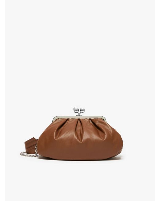 Max Mara Brown Medium Pasticcino Bag In Nappa Leather
