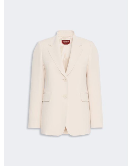Max Mara White Single-Breasted Cady Blazer