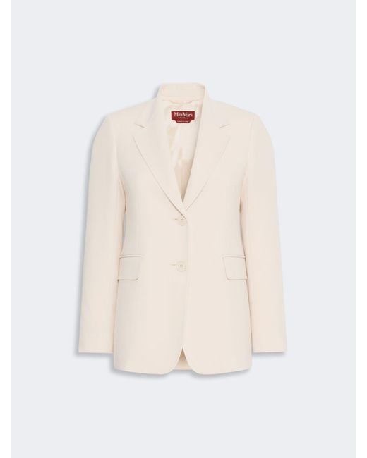 Max Mara White Single-Breasted Cady Blazer