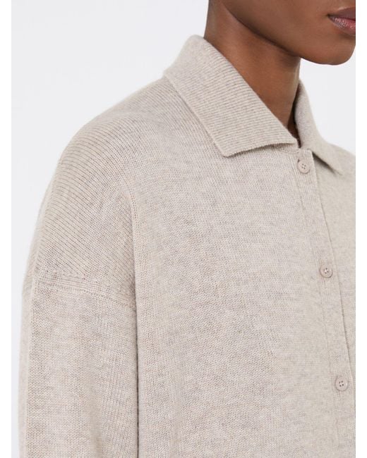 Max Mara White Wool And Cashmere Cardigan