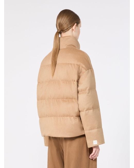 Max Mara Natural Reversible Camel Drap Puffer Jacket