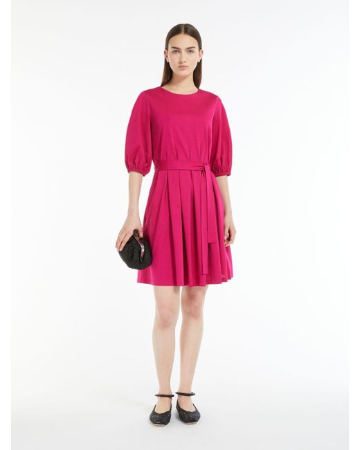 Max Mara Pink Cotton Jersey Dress