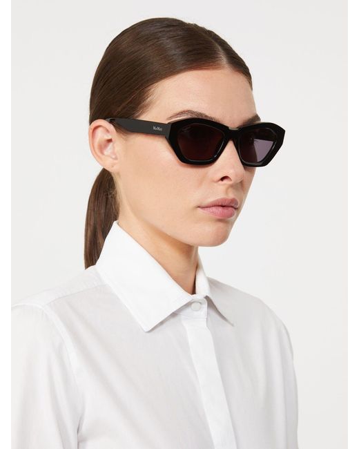 Max Mara Black Square Bold Sunglasses