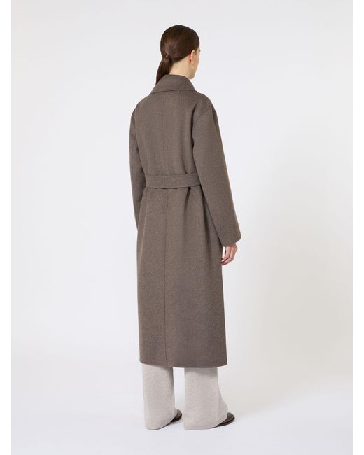 Max Mara Natural Wool Robe Coat