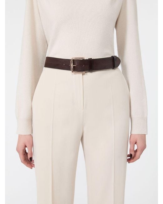 Max Mara White Ledergürtel