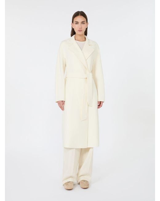 Cappotto Lungo A Vestaglia di Max Mara in White