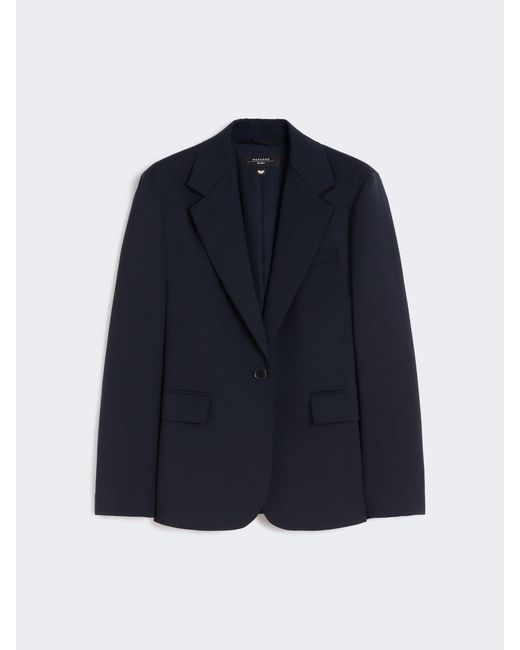 Max Mara Blue Stretch Wool Blazer