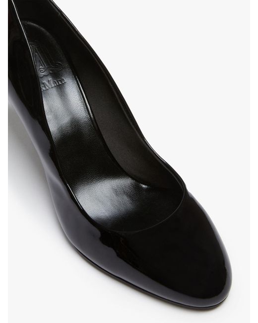 Max Mara Patent Leather Pumps in Black | Lyst